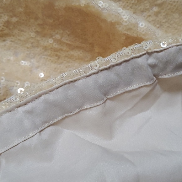 Wow 7forallmankind top womens size xs x-small yellow sequins sequin spring - Picture 7 of 10